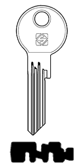 Afbeelding van Silca Cilindersleutel brass AKR27