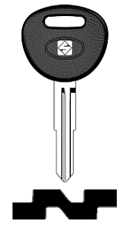 Afbeelding van Silca Autosleutel plastic kop brass HYN13BP