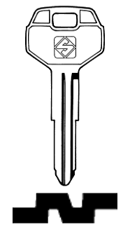 Afbeelding van Silca Autosleutel z/plastic kop staal HYN1