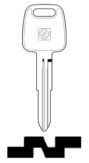 Afbeelding van Silca Autosleutel z/plastic kop staal HYN4