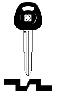 Afbeelding van Silca Autosleutel plastic kop brass HYN5RP