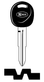 Afbeelding van Silca Autosleutel plastic kop brass HYN7RAP