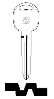 Afbeelding van Silca Autosleutel z/plastic kop staal HYN8R