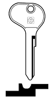 Afbeelding van Silca Autosleutel z/plastic kop staal BW3