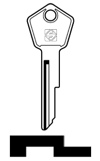 Afbeelding van Silca Autosleutel z/plastic kop staal BW4