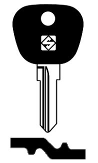 Afbeelding van Silca Autosleutel plastic kop staal BW7AP