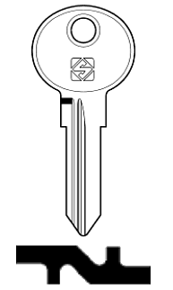 Afbeelding van Silca Autosleutel z/plastic kop staal BW8