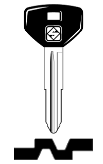 Afbeelding van Silca Autosleutel plastic kop brass CY17P