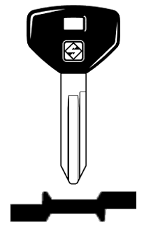 Afbeelding van Silca Autosleutel plastic kop brass CY19P