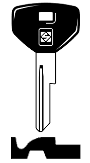 Afbeelding van Silca Autosleutel plastic kop staal CY15RP