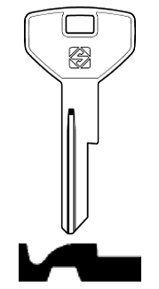 Afbeelding van Silca Autosleutel z/plastic kop staal CY15R