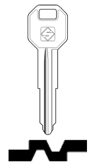 Afbeelding van Silca Autosleutel z/plastic kop staal CY18