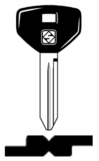 Afbeelding van Silca Autosleutel plastic kop staal CY22P