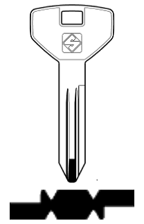 Afbeelding van Silca Autosleutel z/plastic kop staal CY20