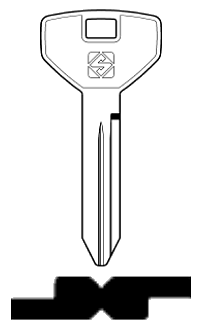 Afbeelding van Silca Autosleutel z/plastic kop staal CY22