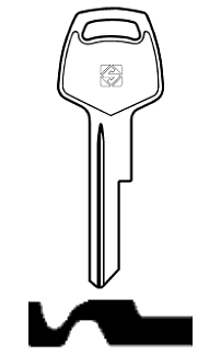 Afbeelding van Silca Autosleutel z/plastic kop staal CY4