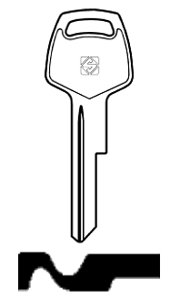 Afbeelding van Silca Autosleutel z/plastic kop staal CY4R