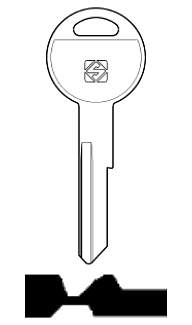 Afbeelding van Silca Autosleutel z/plastic kop staal CY5