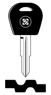 Afbeelding van Silca Autosleutel plastic kop brass DWO4RAP