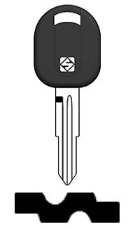 Afbeelding van Silca Autosleutel plastic kop staal DWO4REP