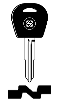 Afbeelding van Silca Transpondersleutel brass DWO5T5