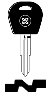 Afbeelding van Silca Autosleutel plastic kop brass DWO5AP