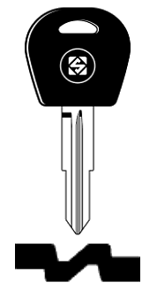 Afbeelding van Silca Autosleutel plastic kop brass DWO5RAP