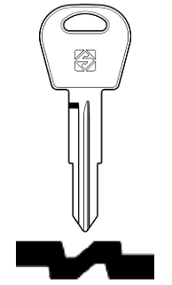 Afbeelding van Silca Autosleutel z/plastic kop brass DWO5R