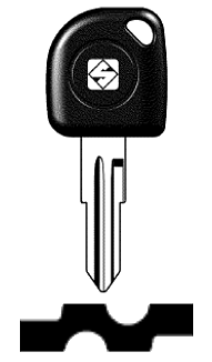 Afbeelding van Silca Transpondersleutel brass DWO6BT6