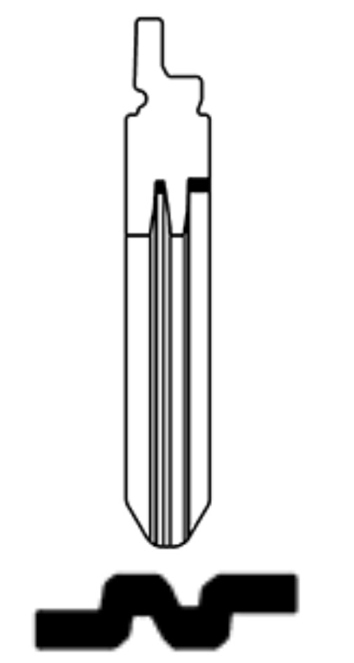 Afbeelding van Silca Autosleutel z/plastic kop brass NSN14TB