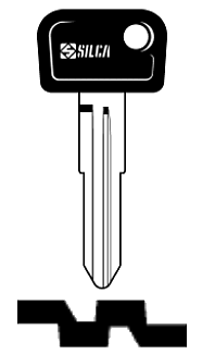 Afbeelding van Silca Autosleutel plastic kop brass KIA1RP