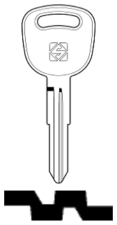 Afbeelding van Silca Autosleutel z/plastic kop staal KIA1R