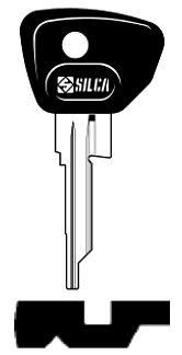 Afbeelding van Silca Autosleutel plastic kop staal SX4P