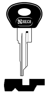 Afbeelding van Silca Autosleutel plastic kop brass SX5P