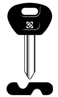 Afbeelding van Silca Autosleutel plastic kop staal SX6RP