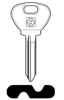 Afbeelding van Silca Autosleutel z/plastic kop staal SX6