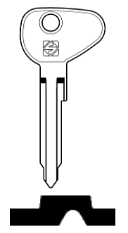 Afbeelding van Silca Autosleutel z/plastic kop staal VO4