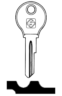 Afbeelding van Silca Autosleutel z/plastic kop staal VO6R