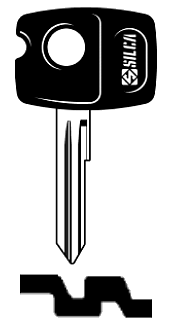 Afbeelding van Silca Autosleutel plastic kop brass YM16RP