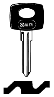 Afbeelding van Silca Autosleutel plastic kop staal YM12P