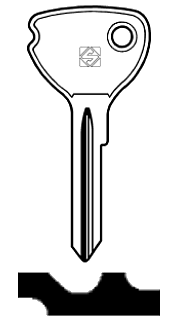 Afbeelding van Silca Autosleutel z/plastic kop brass YM10R