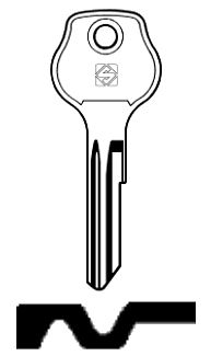 Afbeelding van Silca Autosleutel z/plastic kop staal YM1