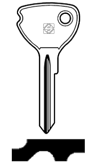 Afbeelding van Silca Autosleutel z/plastic kop staal YM10