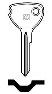 Afbeelding van Silca Autosleutel z/plastic kop staal YM11