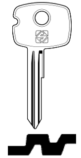 Afbeelding van Silca Autosleutel z/plastic kop staal YM16