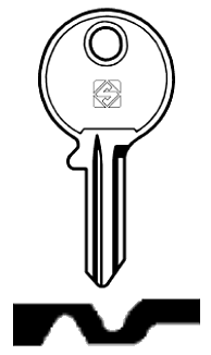 Afbeelding van Silca Autosleutel z/plastic kop staal YM18