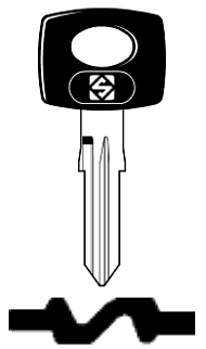 Afbeelding van Silca Autosleutel plastic kop brass YM23P