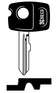 Afbeelding van Silca Autosleutel plastic kop staal YM20P