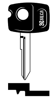 Afbeelding van Silca Autosleutel plastic kop staal YM21P