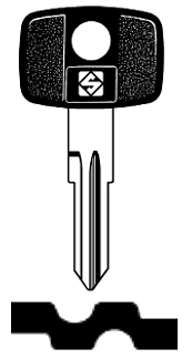 Afbeelding van Silca Autosleutel plastic kop staal YM28P